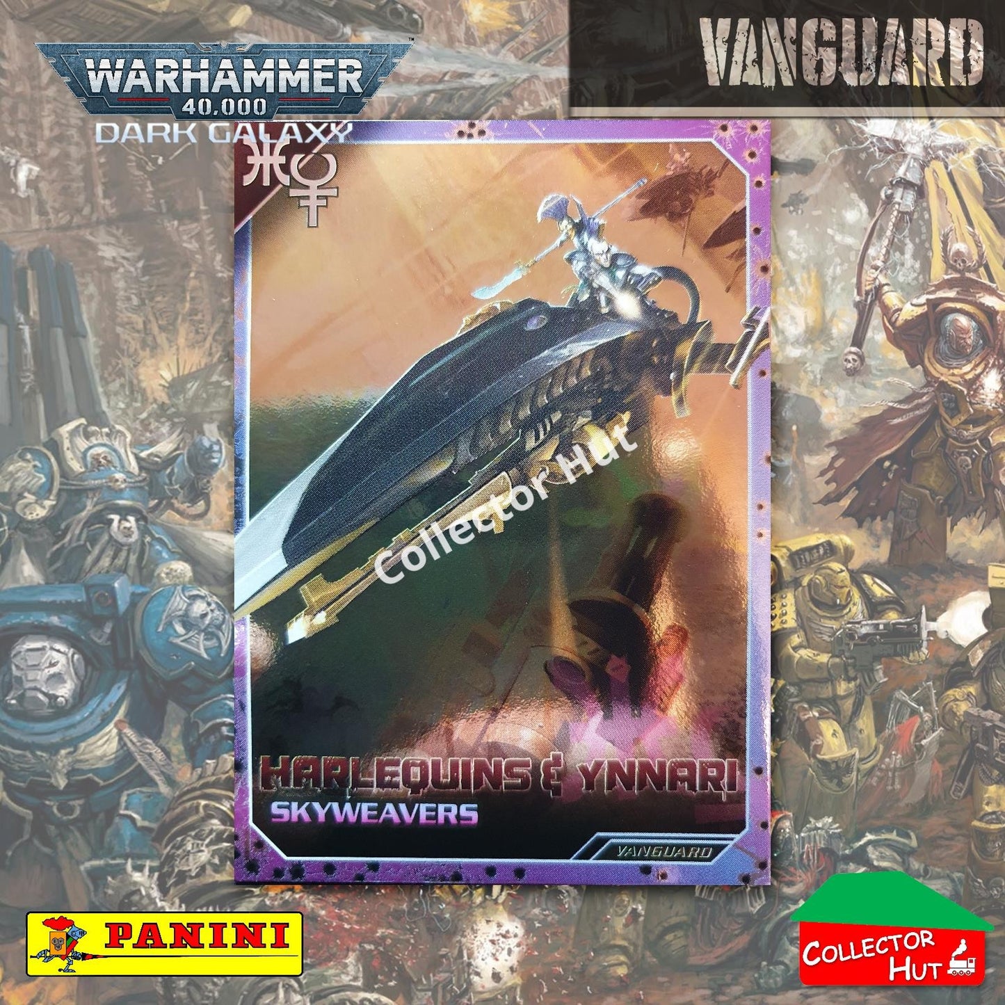 PANINI Warhammer 40,000 Dark Galaxy Parallel Trading Card Crusade Vanguard Purge