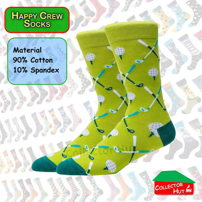 Happy Crew Socks Novelty Breathable Anti-Odour Men's Unisex UK 9-11 EU 43-46