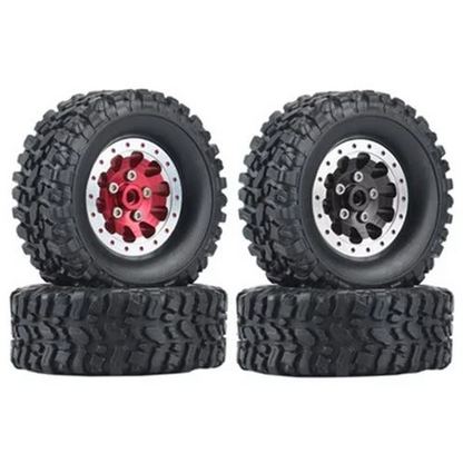RC Model Wheels Tyres 5mm Hub 68mm x 24mm 59g ALLOY BEADLOCK 4pcs Set MN82 MN99