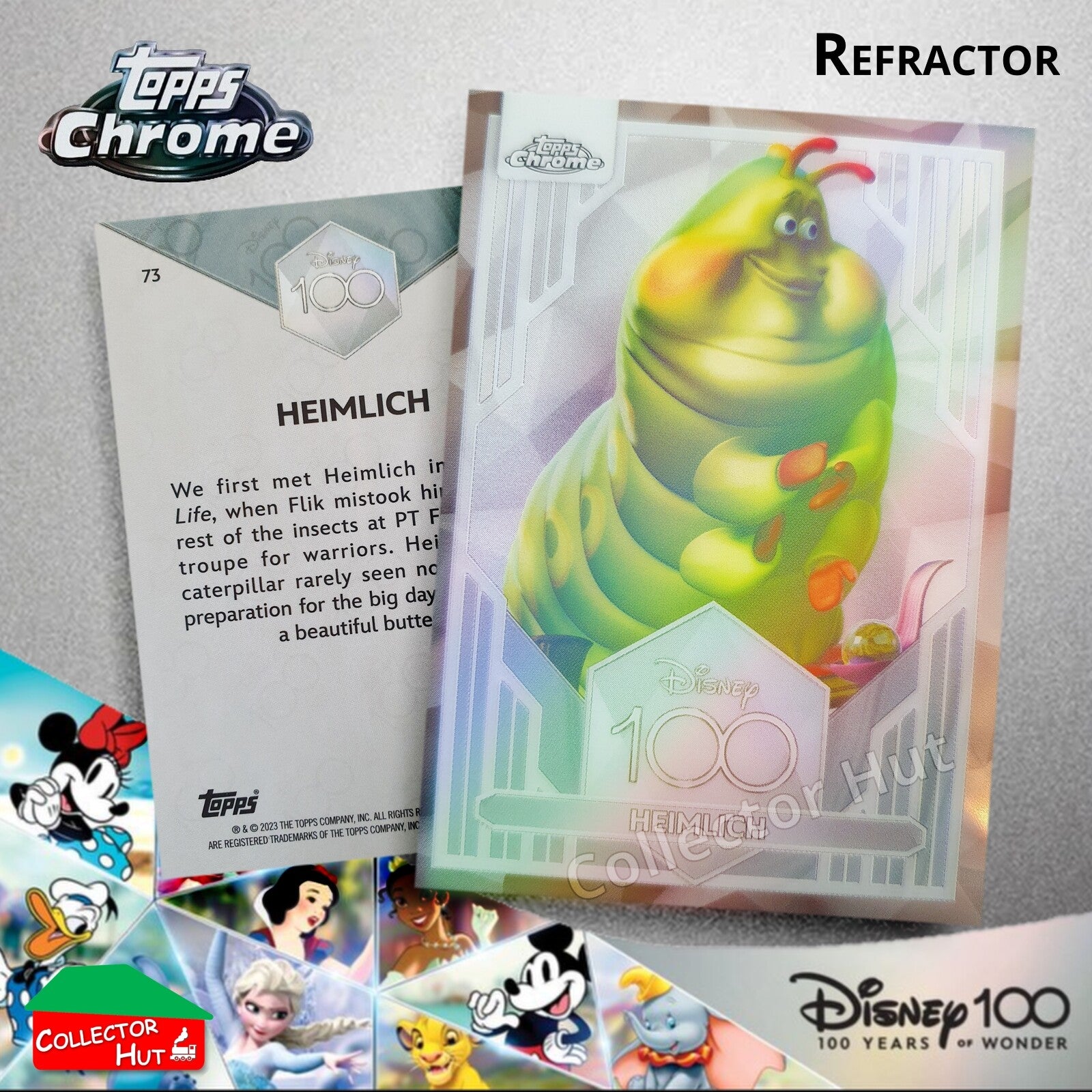 Disney 100 Topps Chrome 2023 REFRACTOR Cards 1-100 Pick Singles