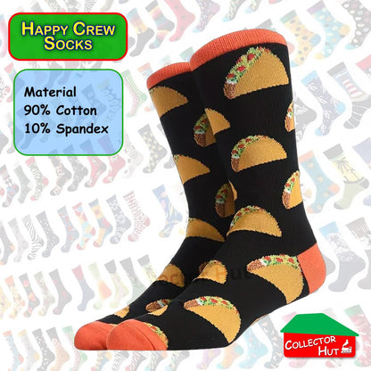 Happy Crew Socks Novelty Breathable Anti-Odour Men's Unisex UK 6-8.5 EU 39-42