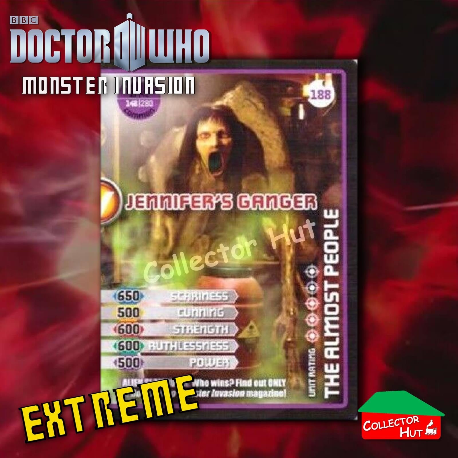 DOCTOR WHO Monster Invasion EXTREME Cards 166-344 New Fresh & Sleeved YOU CHOOSE