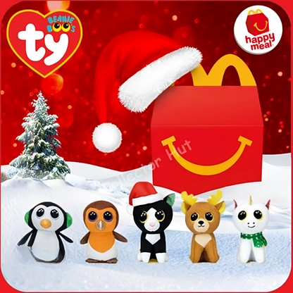 McDonald's Happy Meal Christmas Beanie Boo Plush Toys X10 COMPLETE TY