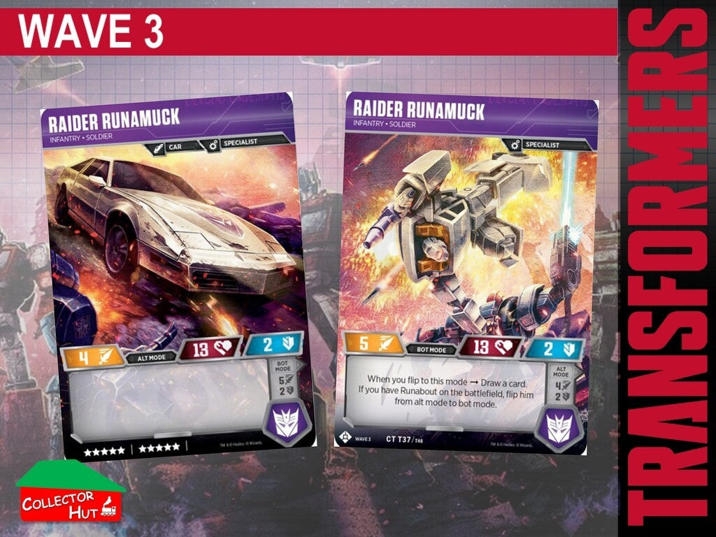 Transformers TCG CHARACTER Trading Cards All Waves