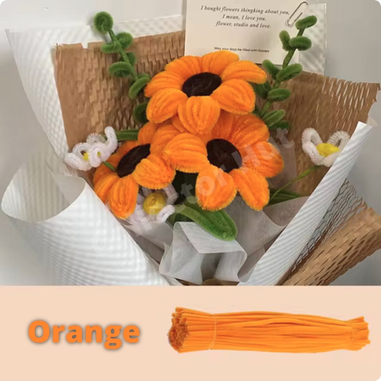 Chenille Craft Stems Pipe Cleaners 20pcs 30cm x 6mm Long Flexible Craft Supplies