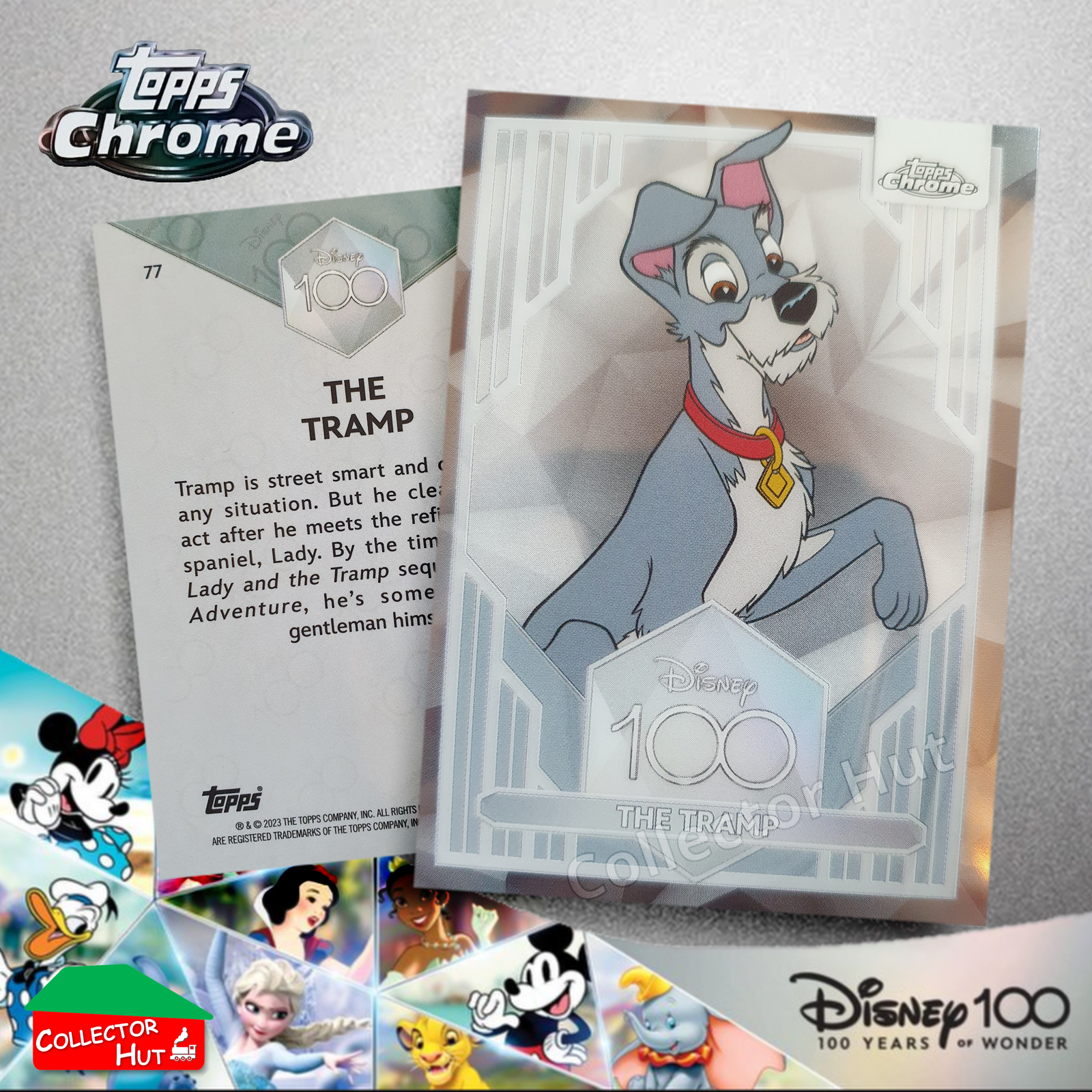 Disney 100 Topps Chrome 2023 Base Cards 1-100 Pick Singles to Complete Your Set