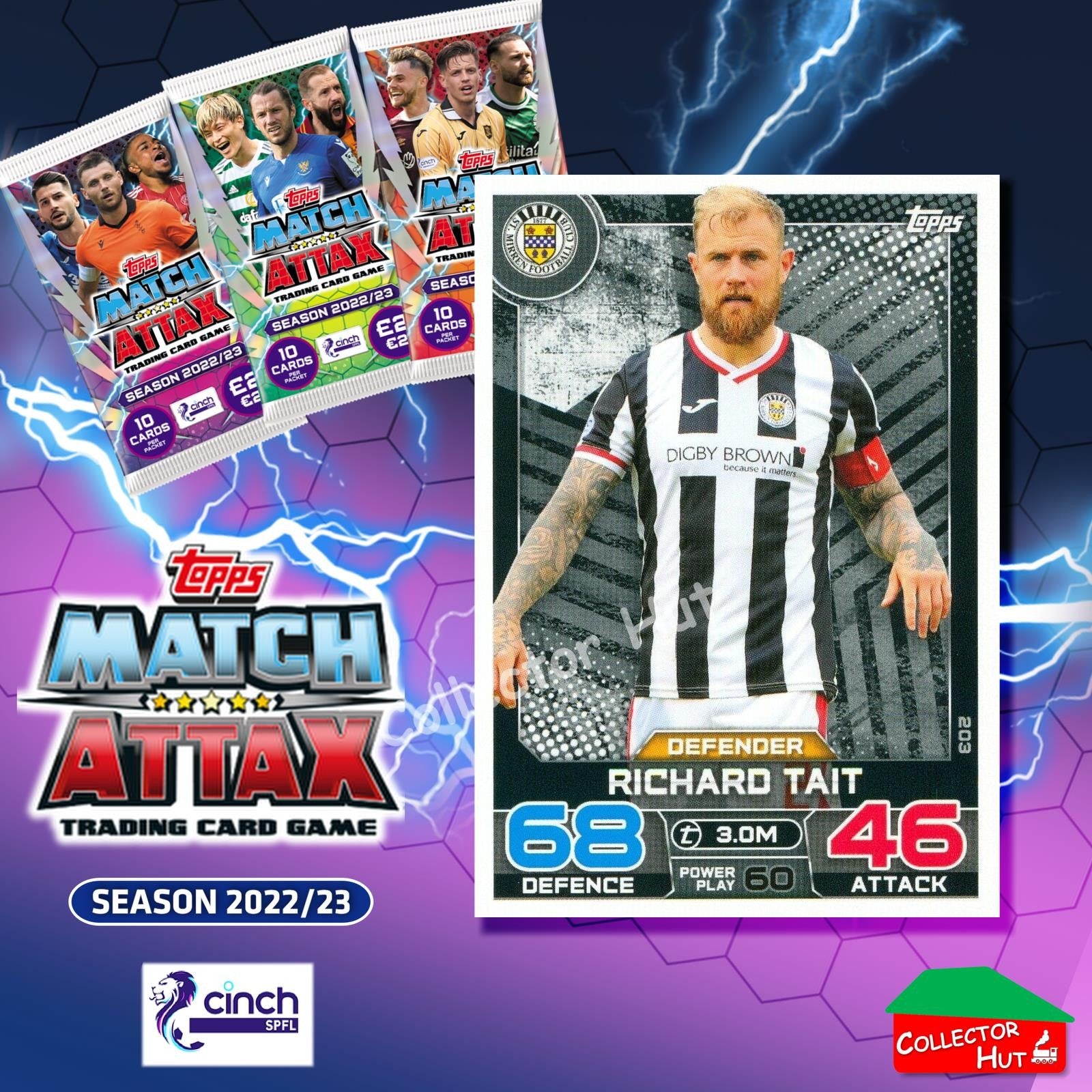 TOPPS MATCH ATTAX SPFL 2022/23 #163-264 Choose Your Card