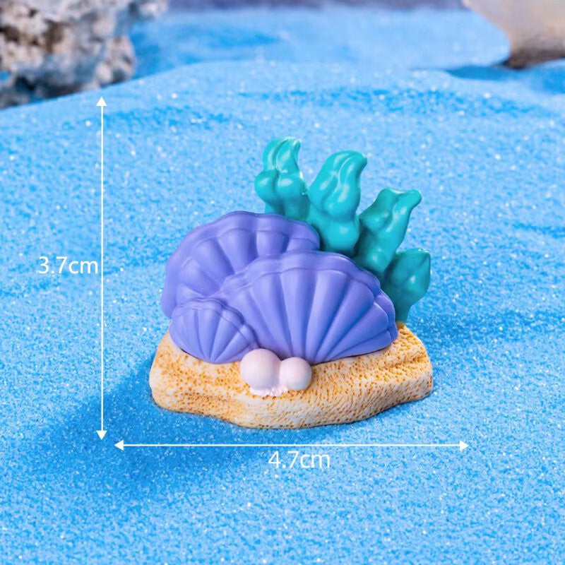 Mini Aquarium Medium Decorations Boats Planes Huts Coral Shells