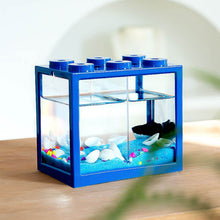 Mini Fish Tank Stackable Building Block Sea Monkey Habitat 1400ml 15x13x10cm