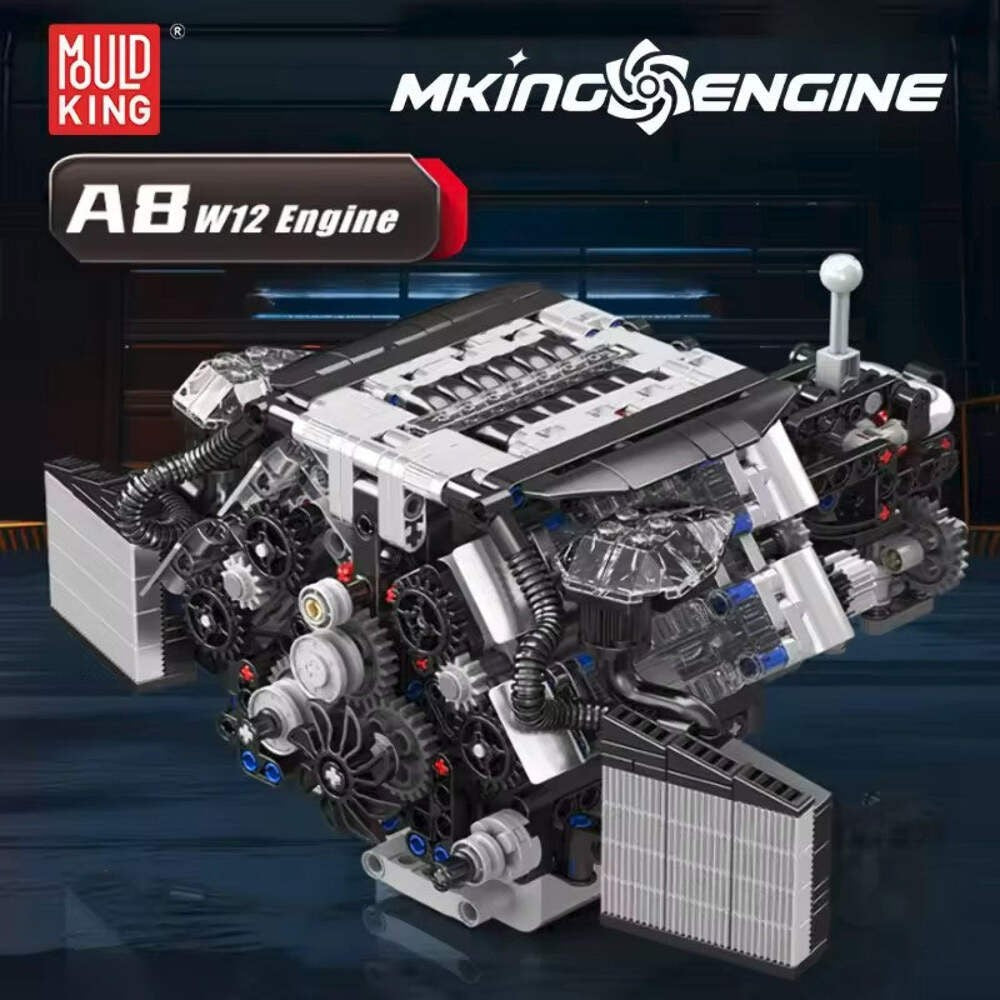 Mould King Technology Motorized Engine Building Block Model Sets