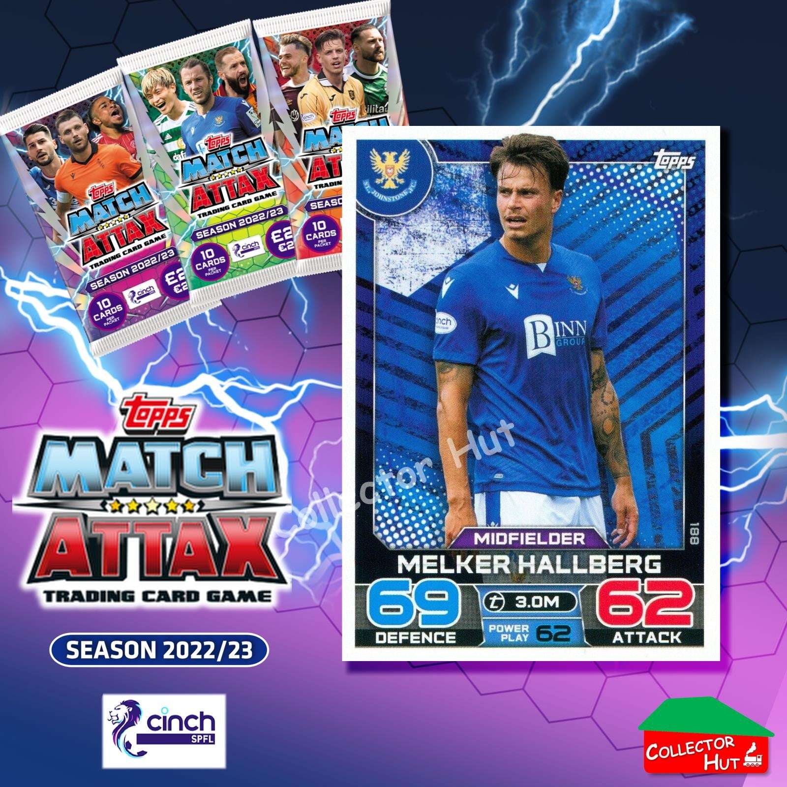 TOPPS MATCH ATTAX SPFL 2022/23 #163-264 Choose Your Card
