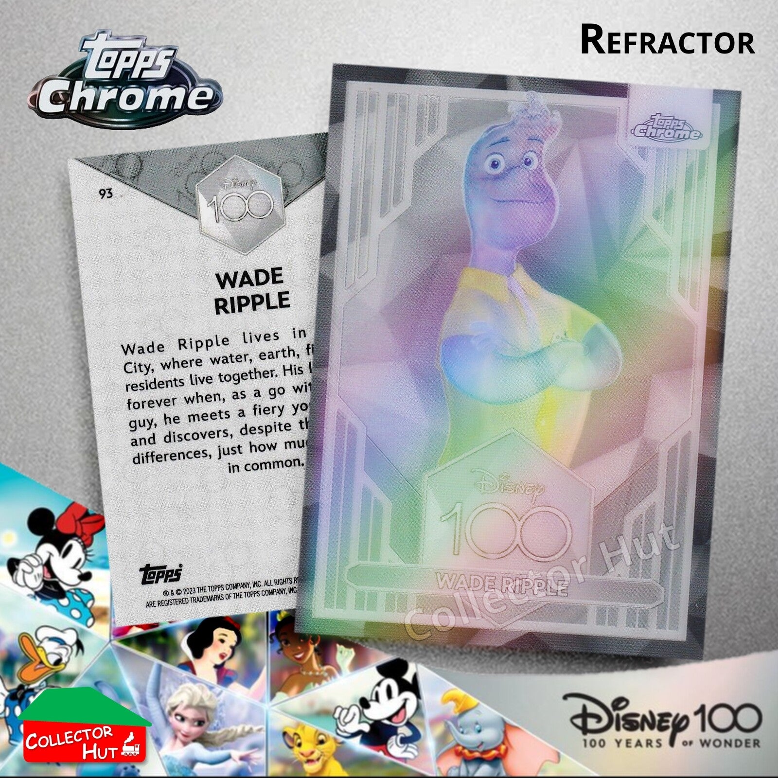 Disney 100 Topps Chrome 2023 REFRACTOR Cards 1-100 Pick Singles