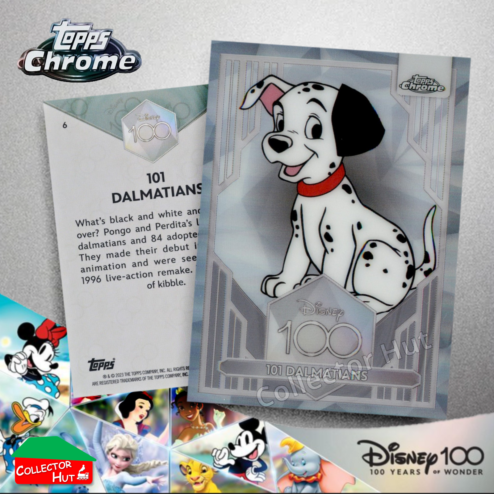 Disney 100 Topps Chrome 2023 Base Cards 1-100 Pick Singles to Complete Your Set
