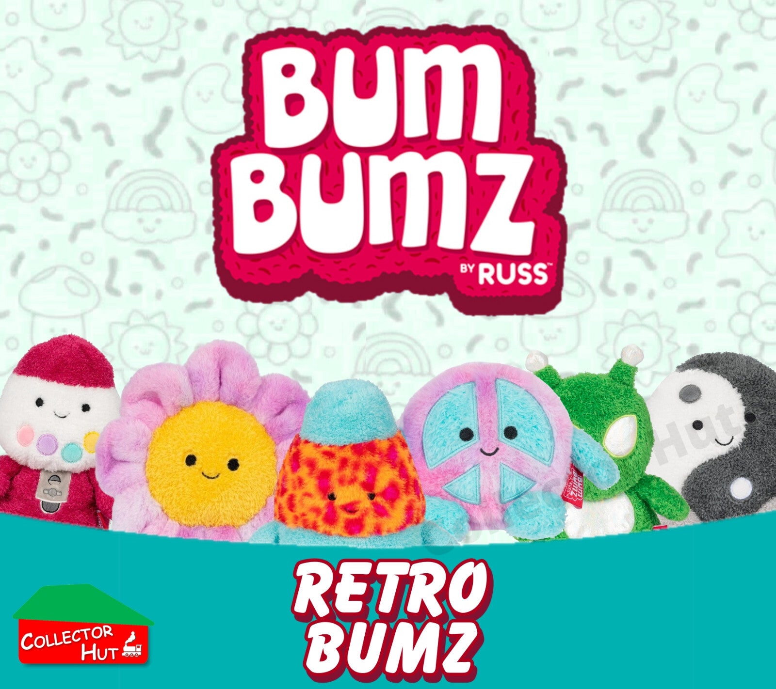 Bumbumz 7.5" Plush Retro Bumz Choose Your Super Soft Character