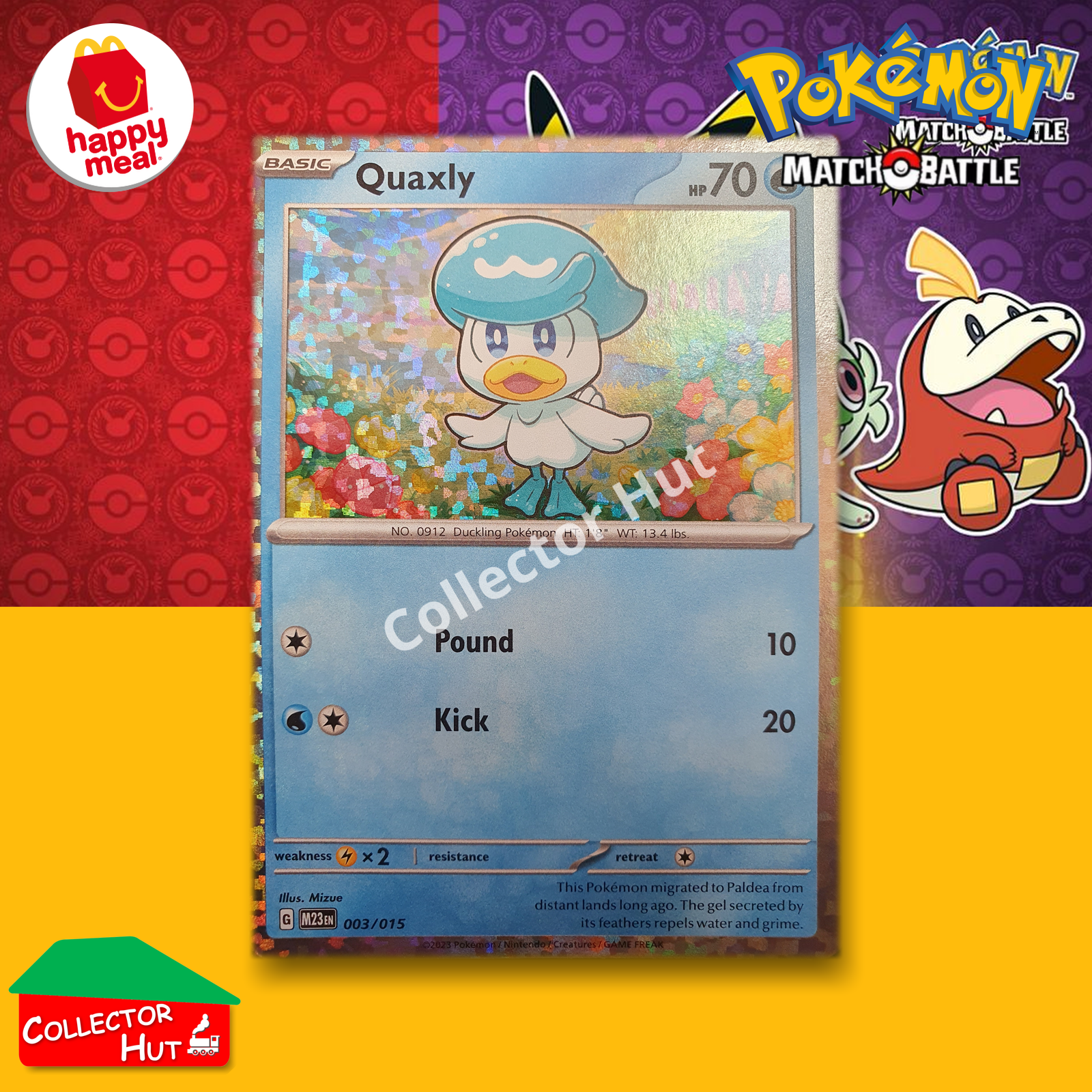 McDonald's Happy Meal 2023 Pokémon Match Battle SINGLE Trading Cards You Choose