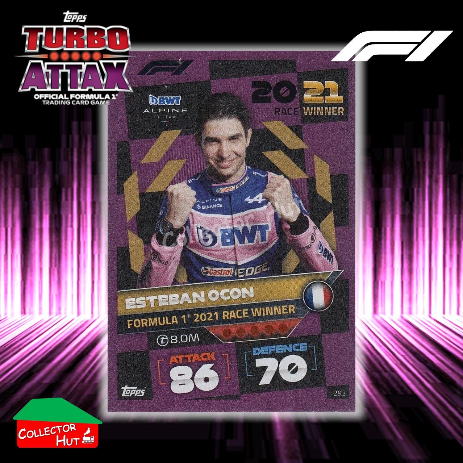Topps Turbo Attax Formula 1 F1 2022 PINK GREEN RED Parallel Cards