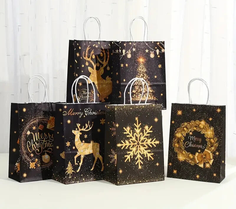 Christmas Novelty Tote Gift Bags Fabric Choose a Pattern