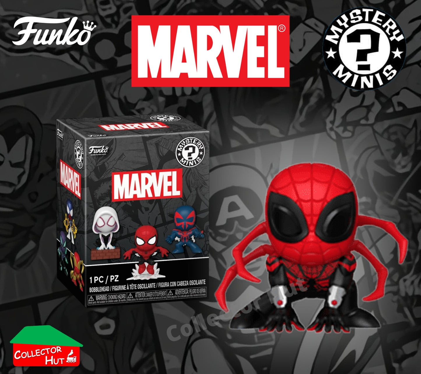 Funko Marvel Spider-Man Mini Mystery Bobblehead Figures