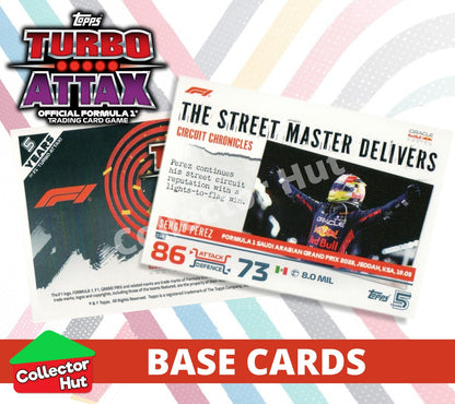 Topps Turbo Attax Formula 1 F1 2024 #1-166 Base Cards YOU CHOOSE