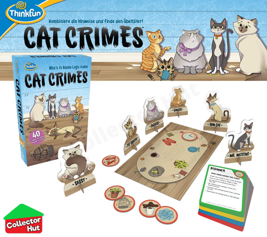 Cat Crimes Logic Game Tabletop for 8+