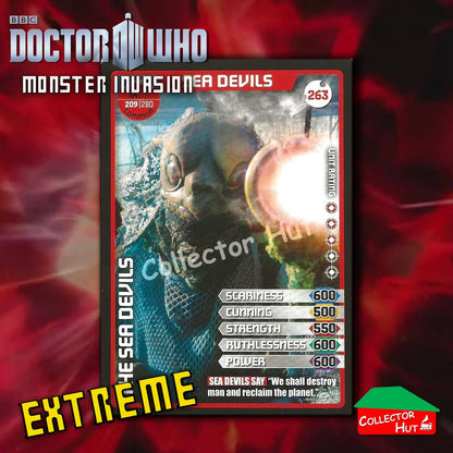 DOCTOR WHO Monster Invasion EXTREME Cards 166-344 New Fresh & Sleeved YOU CHOOSE
