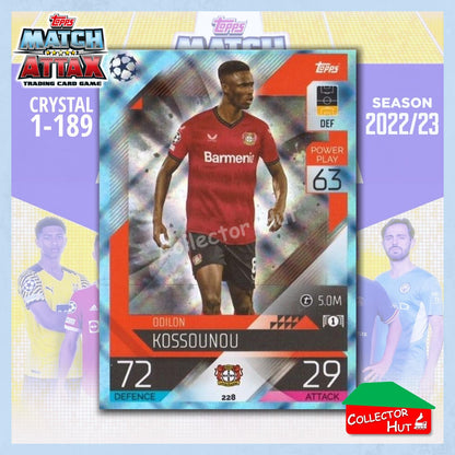 Topps Match Attax Europa Champions League 2022/23 Crystal Parallel Cards 190-387