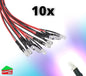 LED Light Bulbs DC 12v Pre-Wired Waterproof 3mm 5mm 10 Pack 20cm RC Cars Trucks