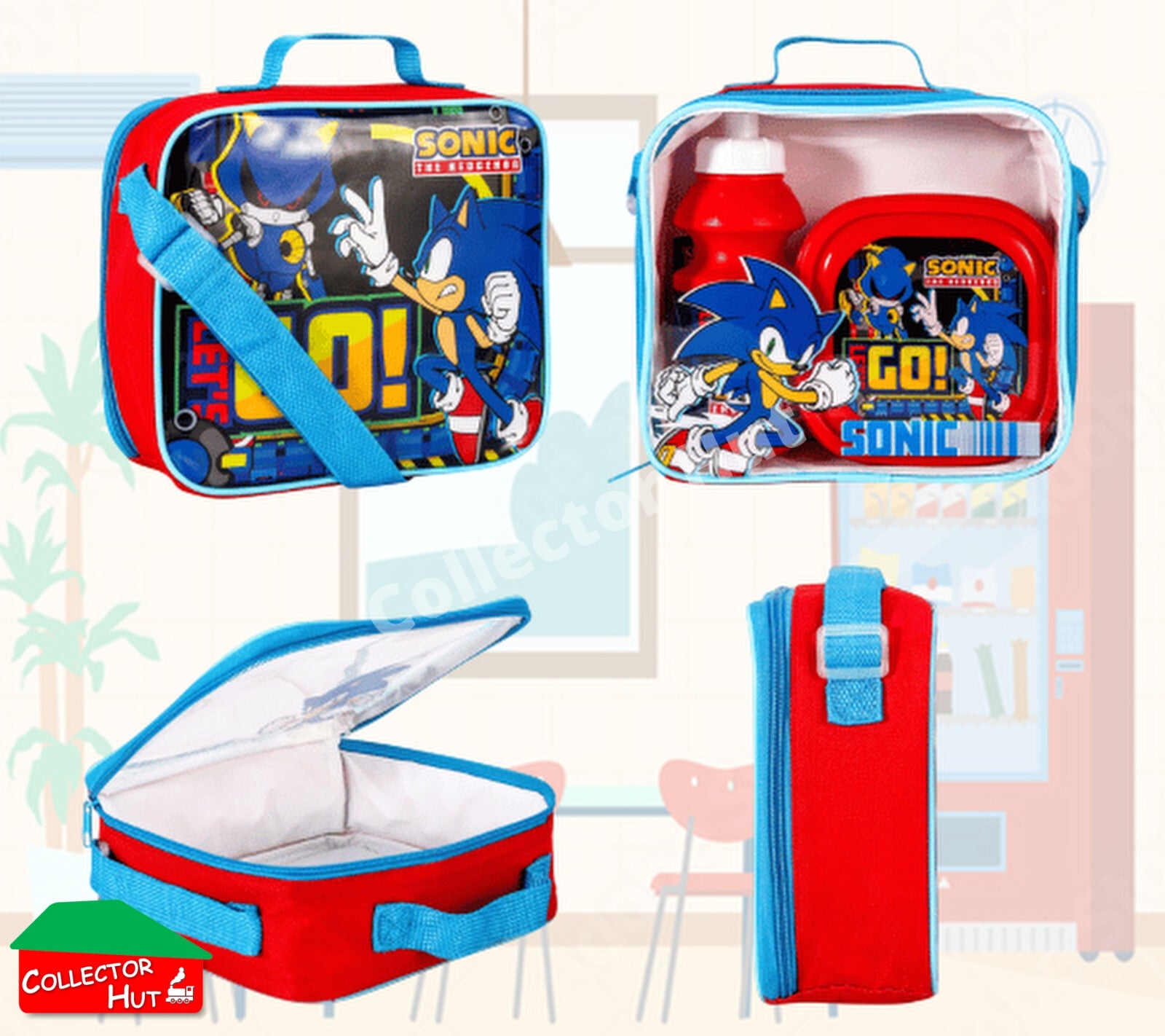 Boys Girls Kids Childrens School Lunch Sets Junior Novelty Character Bag