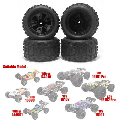RC Model Wheels Tyres 12mm Hub 85mm x 43mm 84g 4pcs Set Car Truck