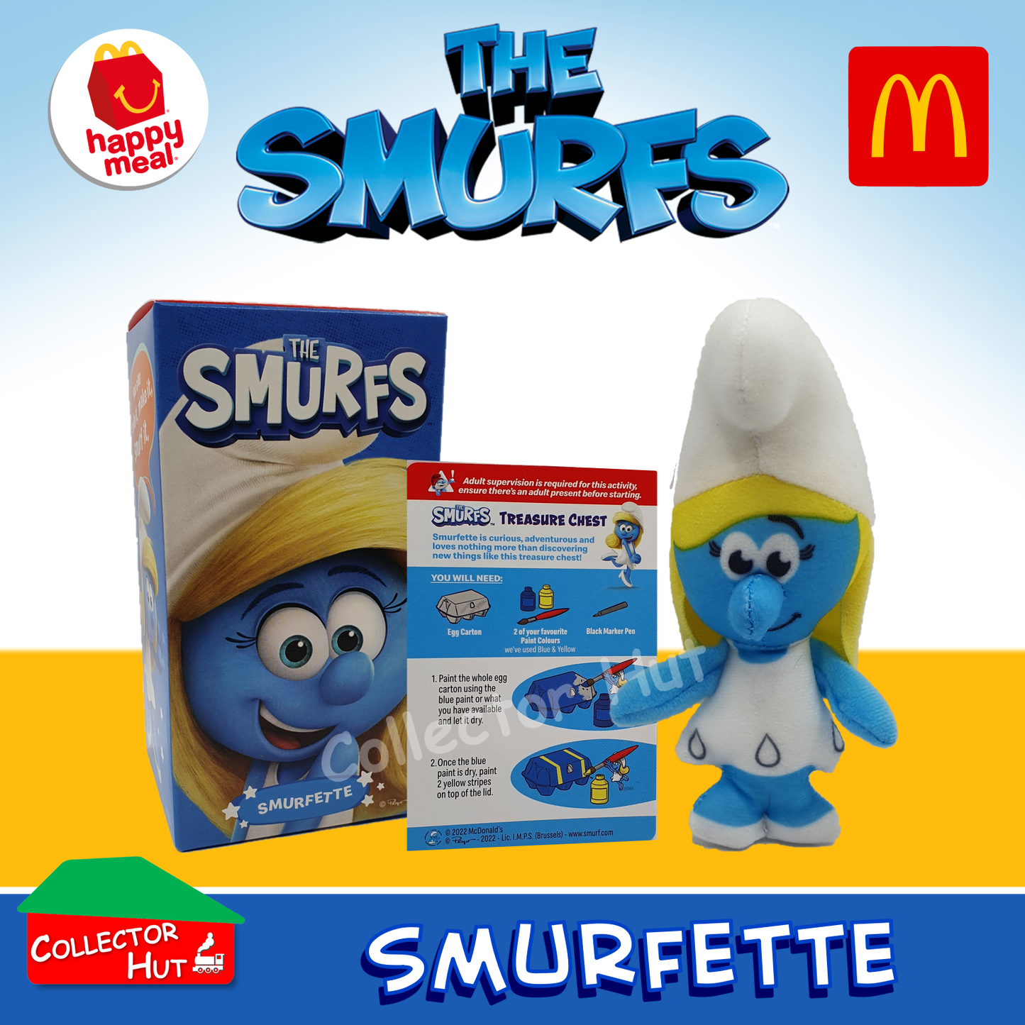 McDonald's Happy Meal Toys The Smurfs Plush Toys (2022)
