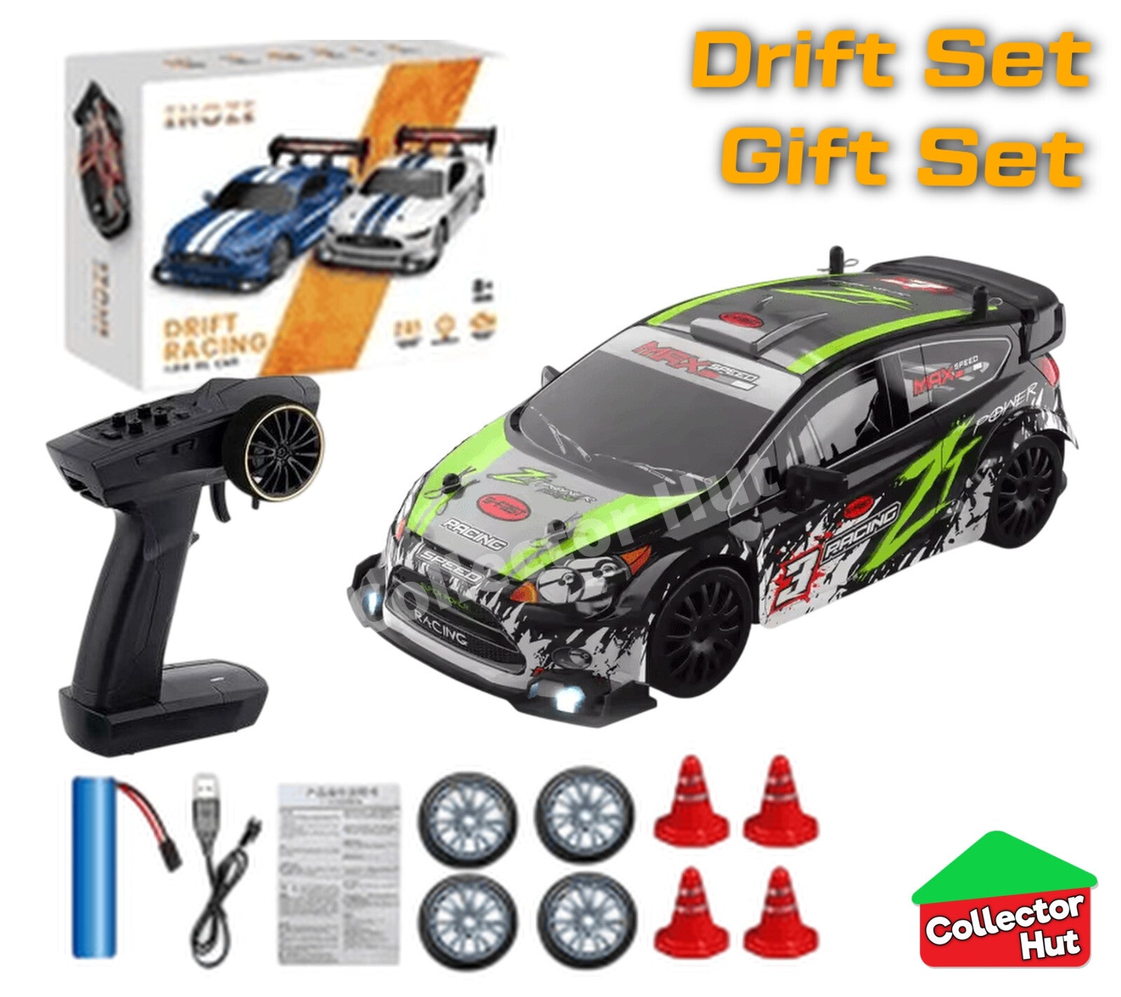 Drift RC Car 1:24 Scale High Speed Remote Control 4WD 2.4Ghz GIFT BOXED