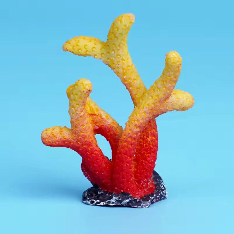 Mini Aquarium Medium Decorations Natural Coral Plants