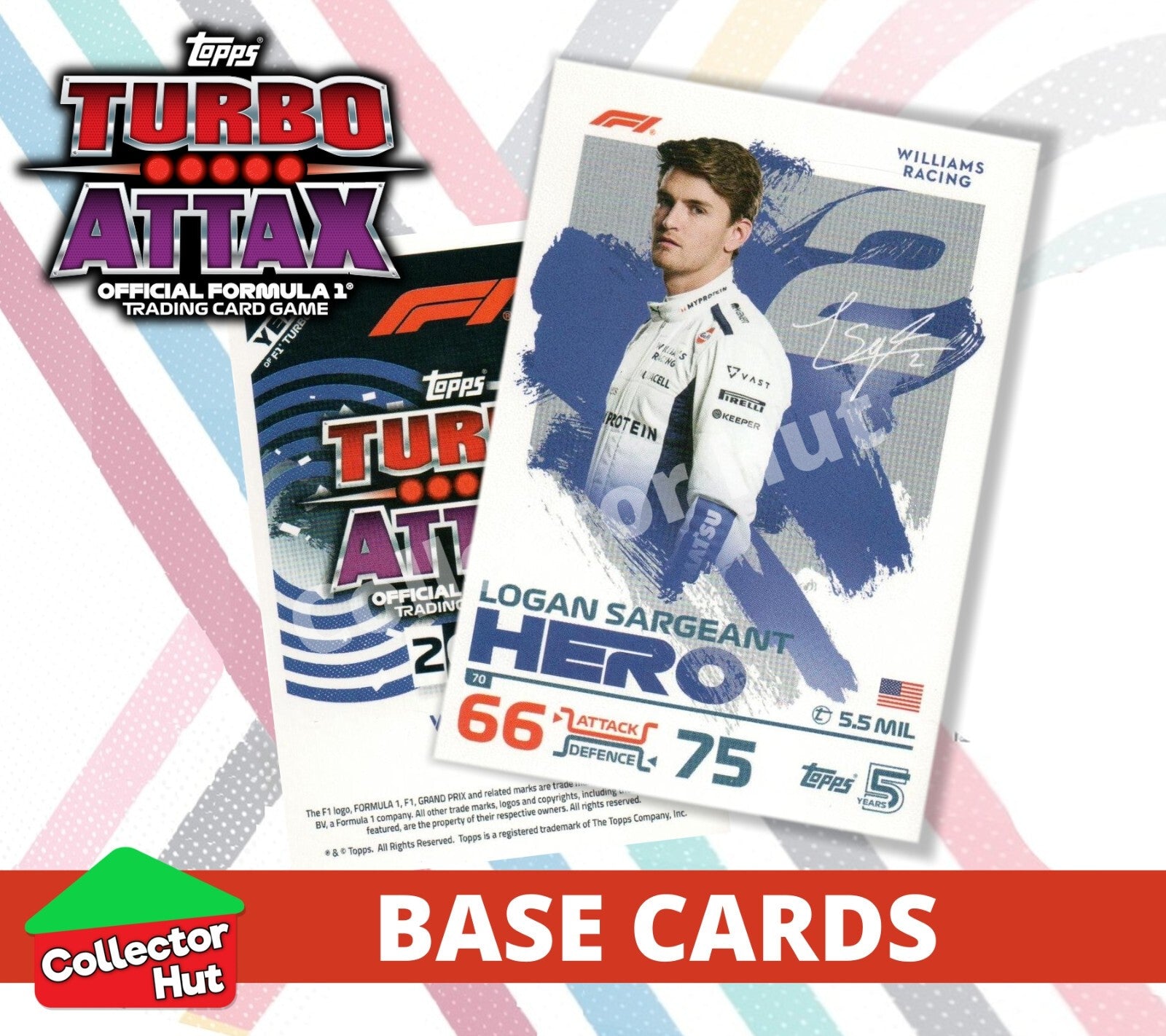 Topps Turbo Attax Formula 1 F1 2024 #1-166 Base Cards YOU CHOOSE