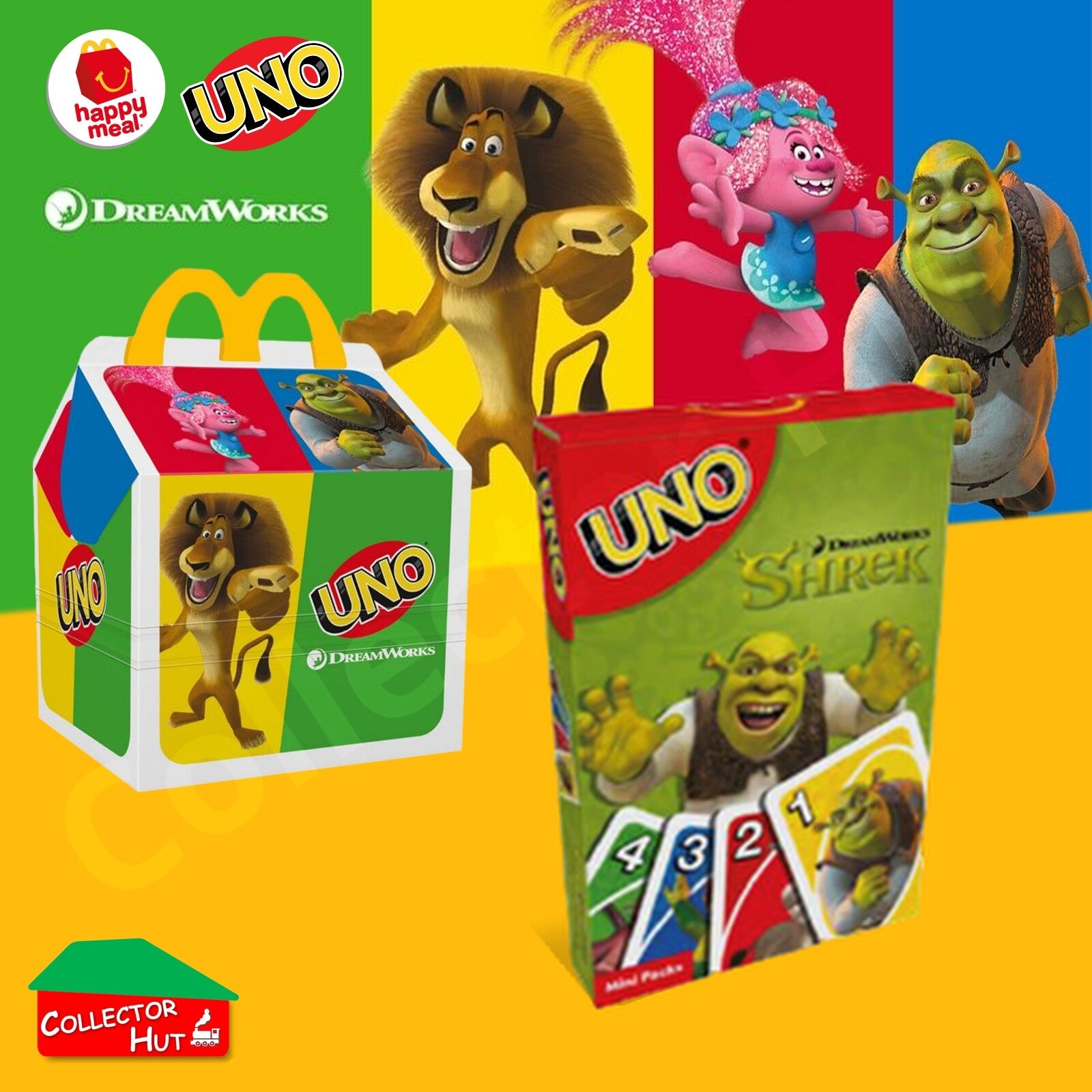 McDonald's Happy Meal Uno Playing Cards Dreamworks Edition