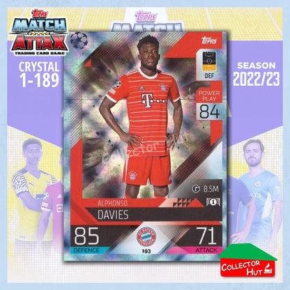 Topps Match Attax Europa Champions League 2022/23 Crystal Parallel Cards 190-387