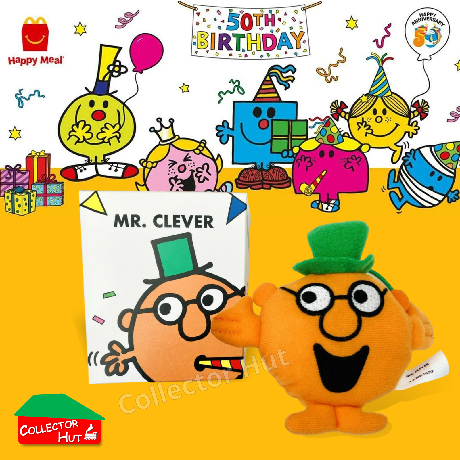 McDonalds Happy Meal Mr Men Little Miss 2024 & 2021 50th Anniversary Plush Toys