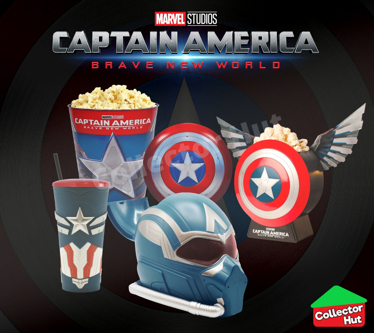 Captain America Brave New World Movie Marvel Merchandise Cinema Popcorn Bucket