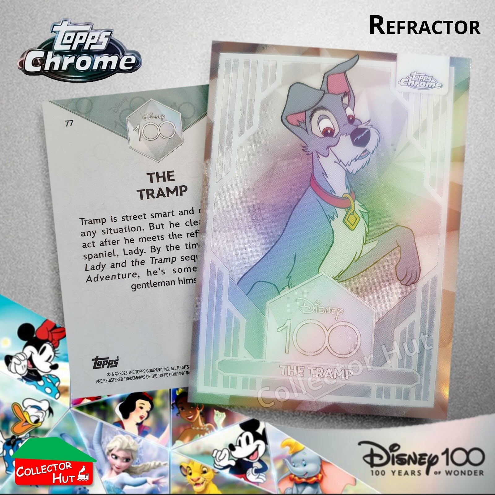 Disney 100 Topps Chrome 2023 REFRACTOR Cards 1-100 Pick Singles