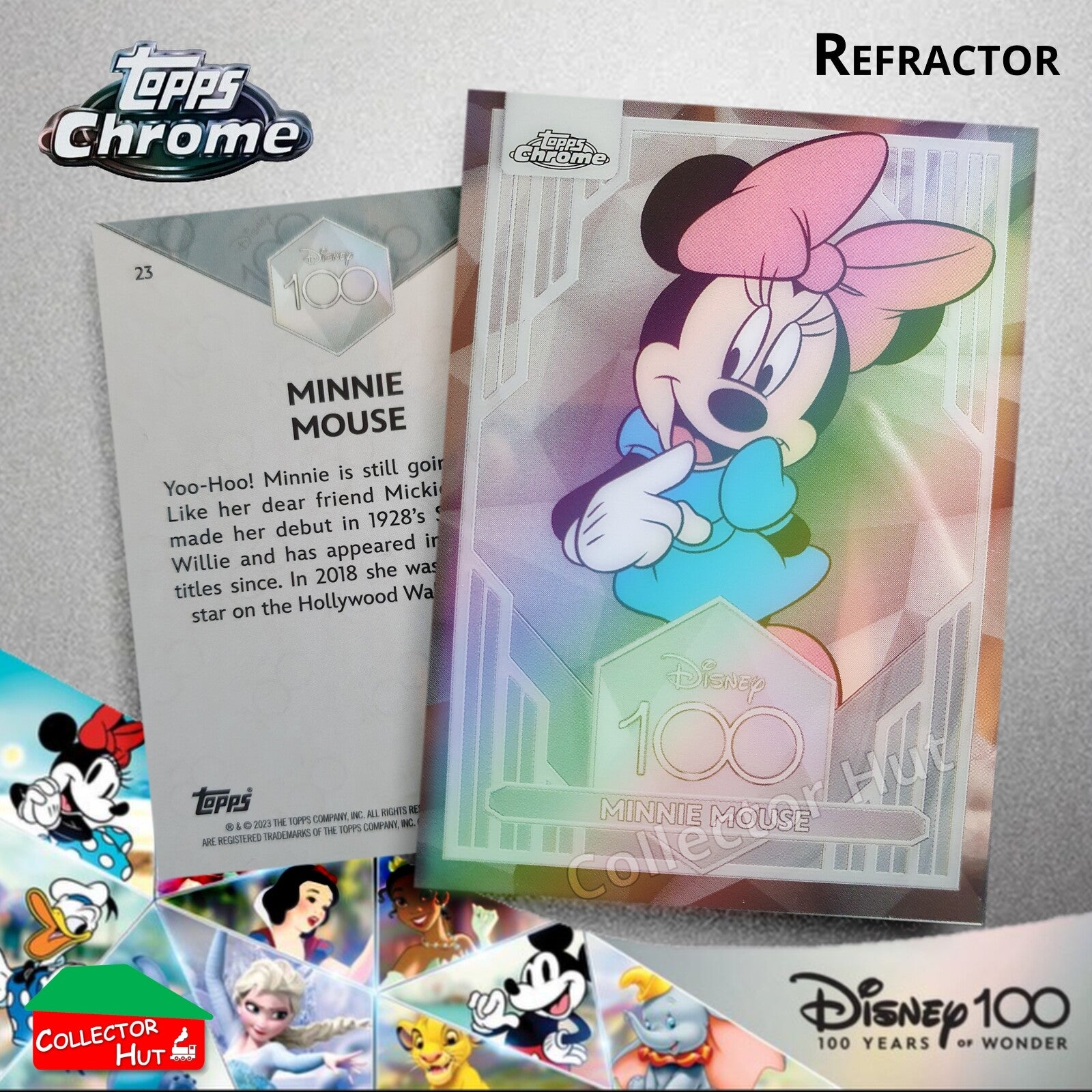 Disney 100 Topps Chrome 2023 REFRACTOR Cards 1-100 Pick Singles