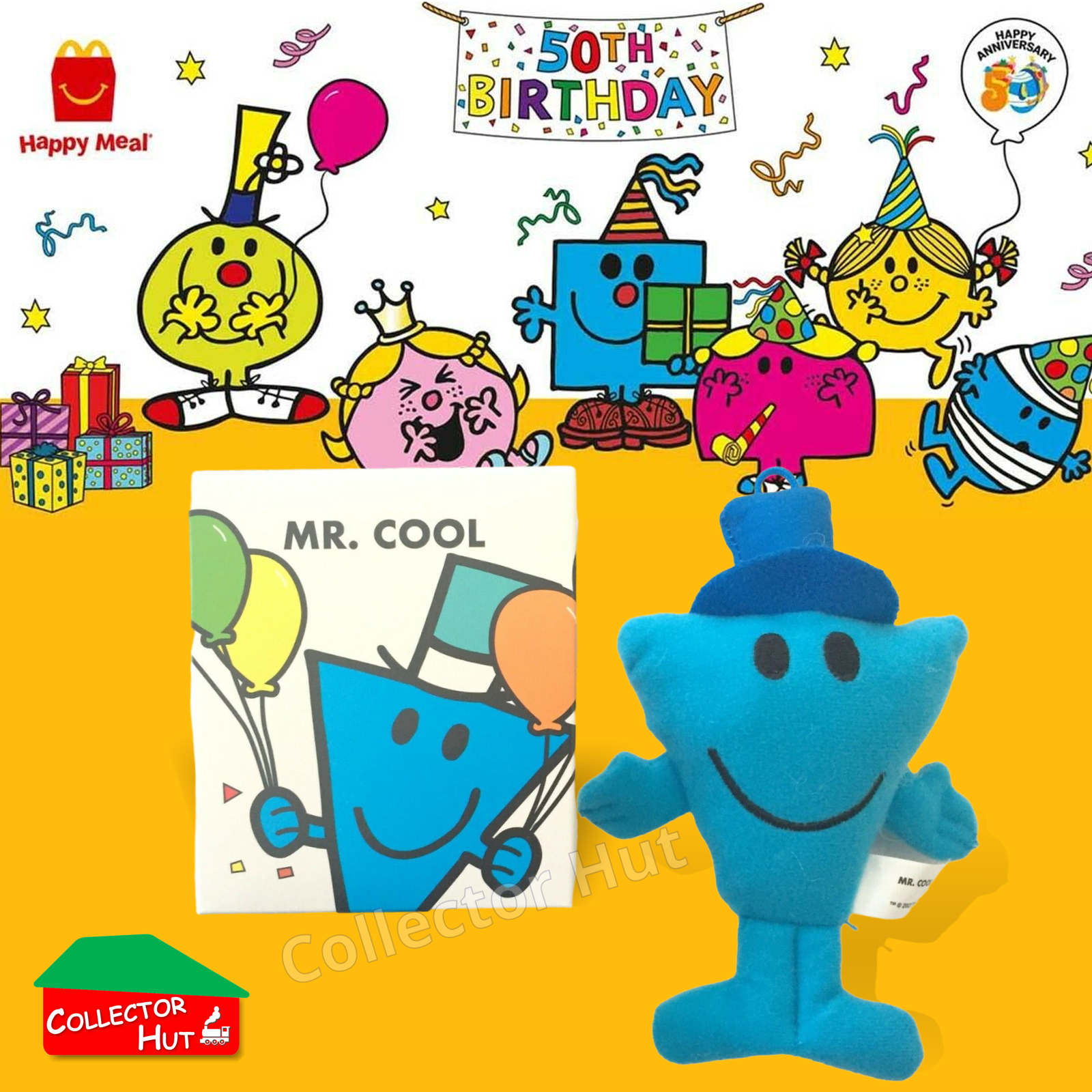 McDonalds Happy Meal Mr Men Little Miss 2024 & 2021 50th Anniversary Plush Toys