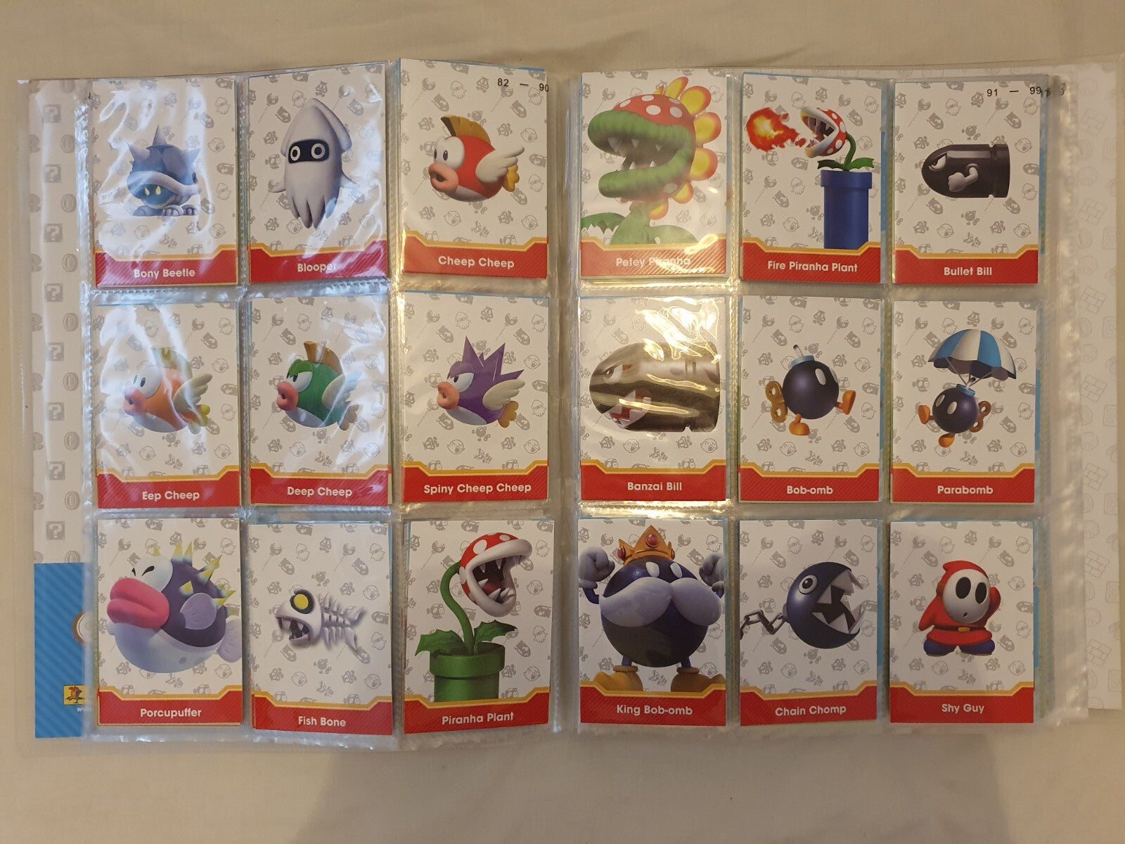 PANINI Super Mario Trading Cards COMPLETE BASE SET with Puzzle Cards