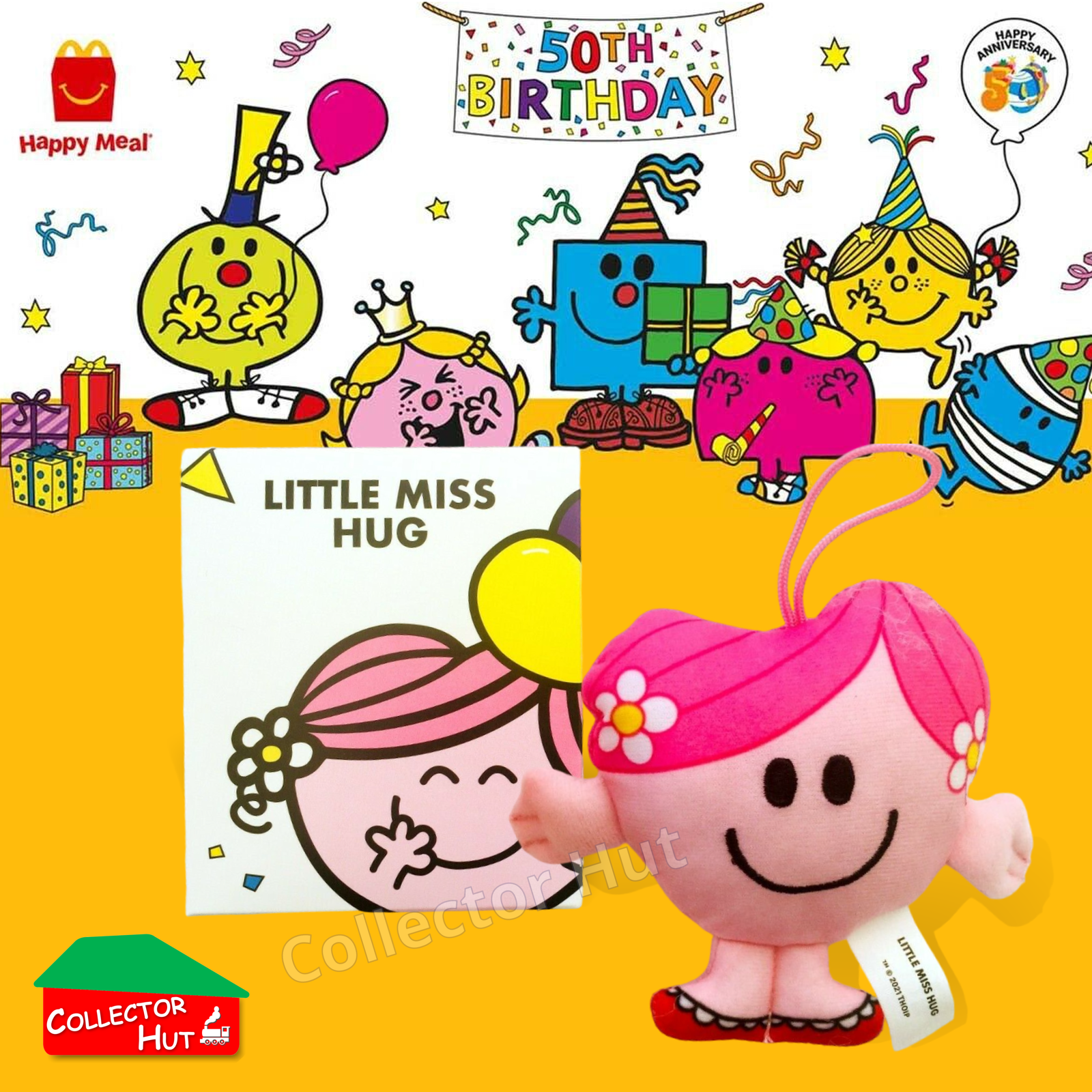 McDonalds Happy Meal Mr Men Little Miss 2024 & 2021 50th Anniversary Plush Toys