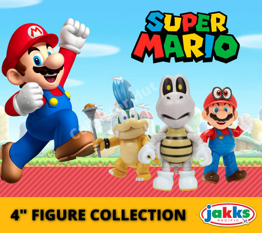 Super Mario 4" Posable Figure with Accessories Collection Jakks Pacfic