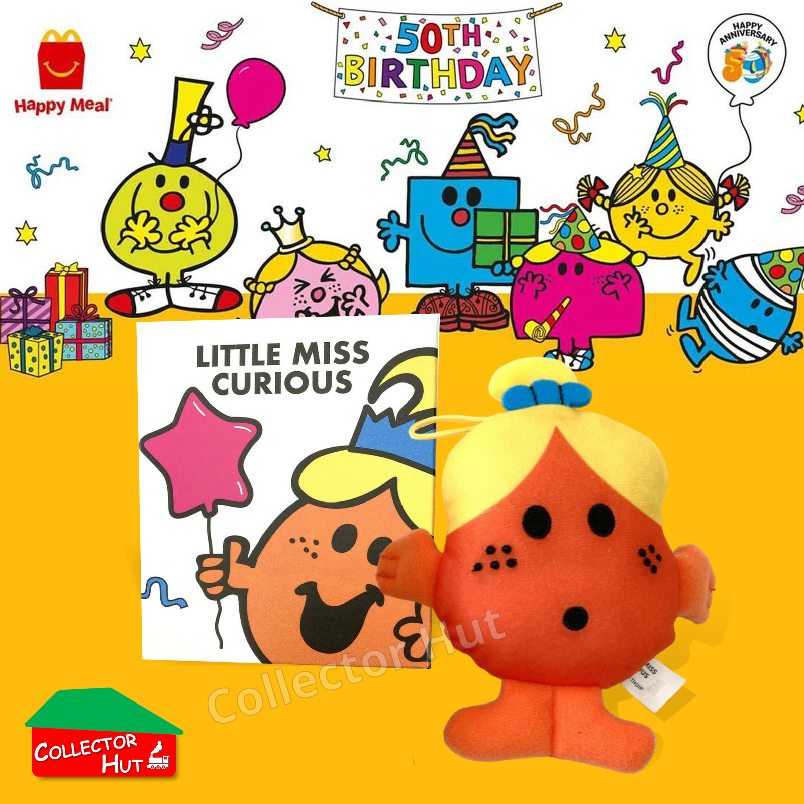 McDonalds Happy Meal Mr Men Little Miss 2024 & 2021 50th Anniversary Plush Toys