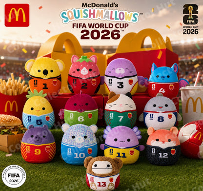 McDonalds Happy Meal Squishmallows World Cup 2026 Plush Toys Collection