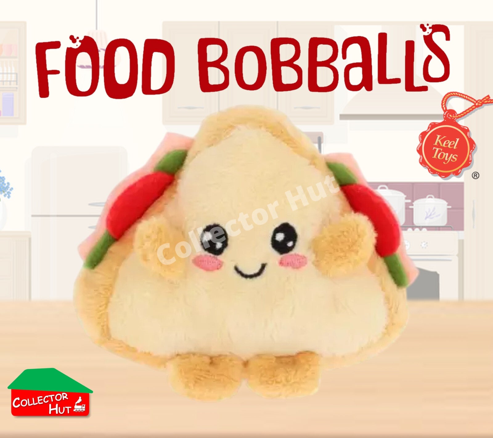 Food Bobballs Plush Toys Super Cute 8cm Collectible Characters from Keel