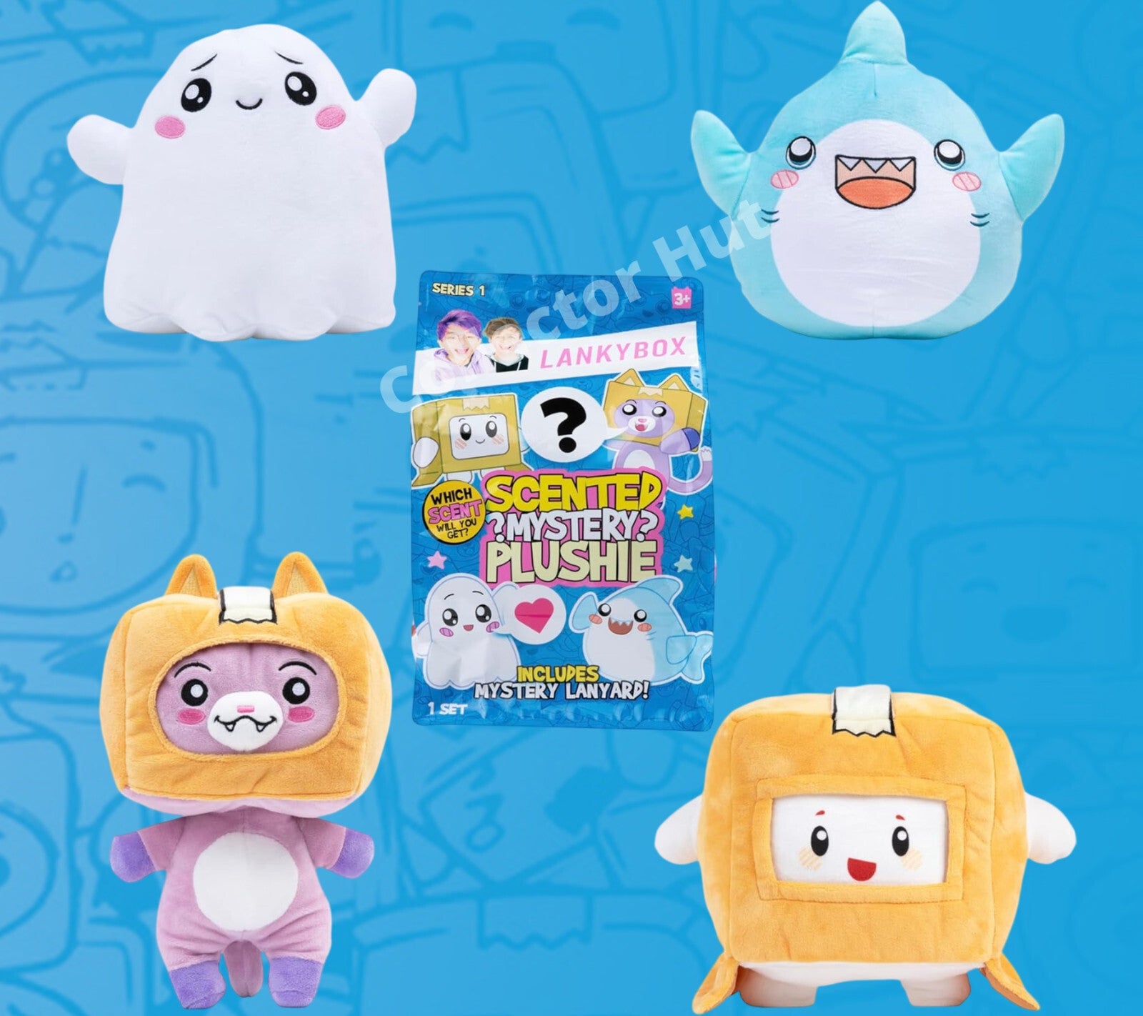 Lankybox 11" Scented Mystery Plush Series 1 IDENTIFIED Choose Your Character