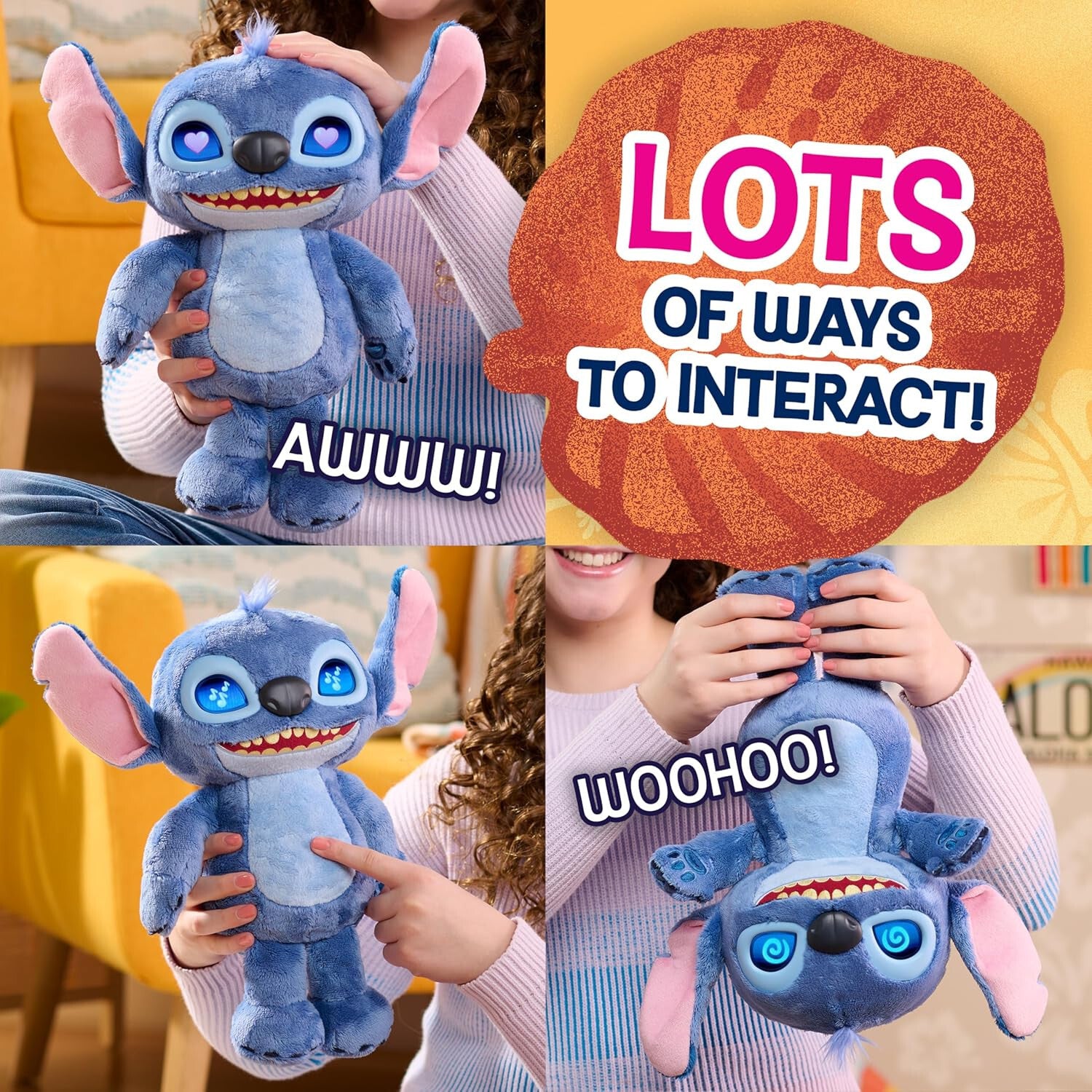 Disney Stitch Many Moods Stitch 35cm Interactive Plush