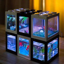 Mini Fish Tank Stackable Building Block Sea Monkey Habitat