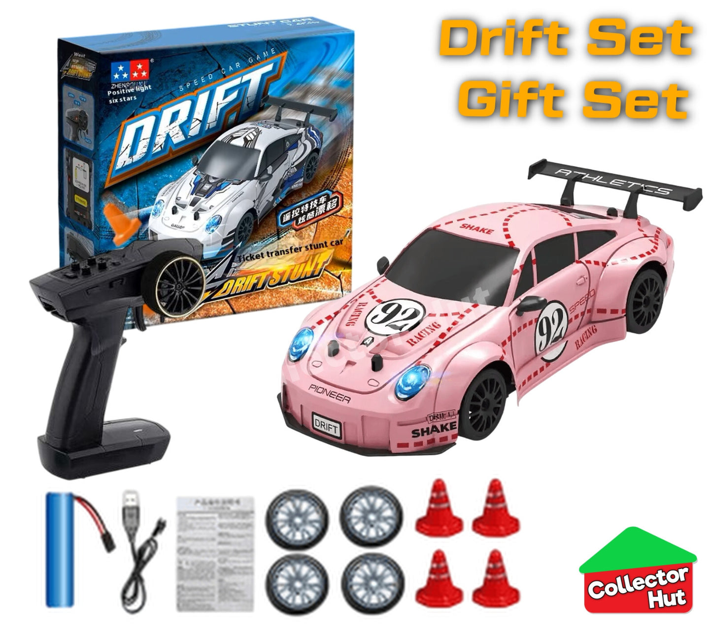 Drift RC Car 1:24 Scale High Speed Remote Control 4WD 2.4Ghz GIFT BOXED